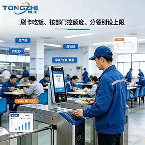 通芝科技工厂食堂智能消费管控方案:在线额度校验,精细化餐别与部门预算管理
